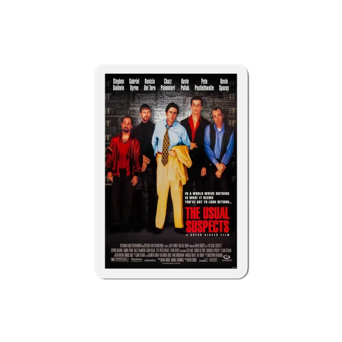 The Usual Suspects 1995 Movie Poster Refrigerator Magnet 3 Inch - The Sticker Space