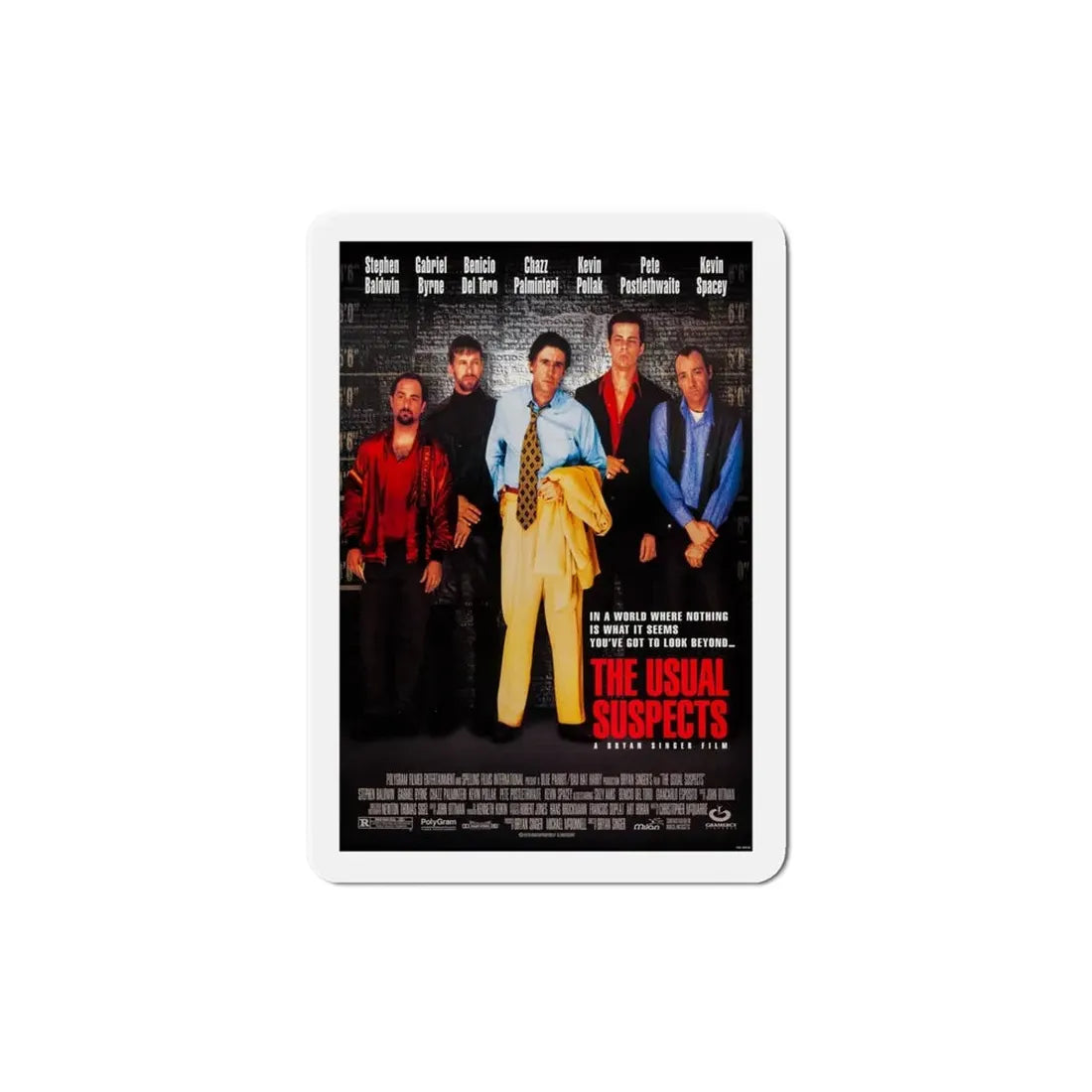The Usual Suspects 1995 Movie Poster Refrigerator Magnet 4 Inch - The Sticker Space