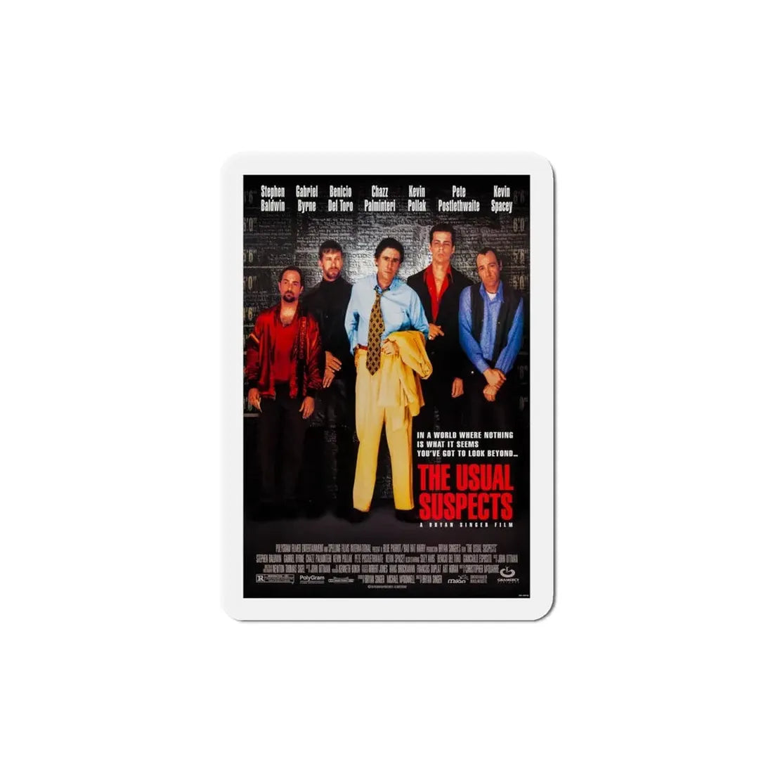 The Usual Suspects 1995 Movie Poster Refrigerator Magnet 5 Inch - The Sticker Space