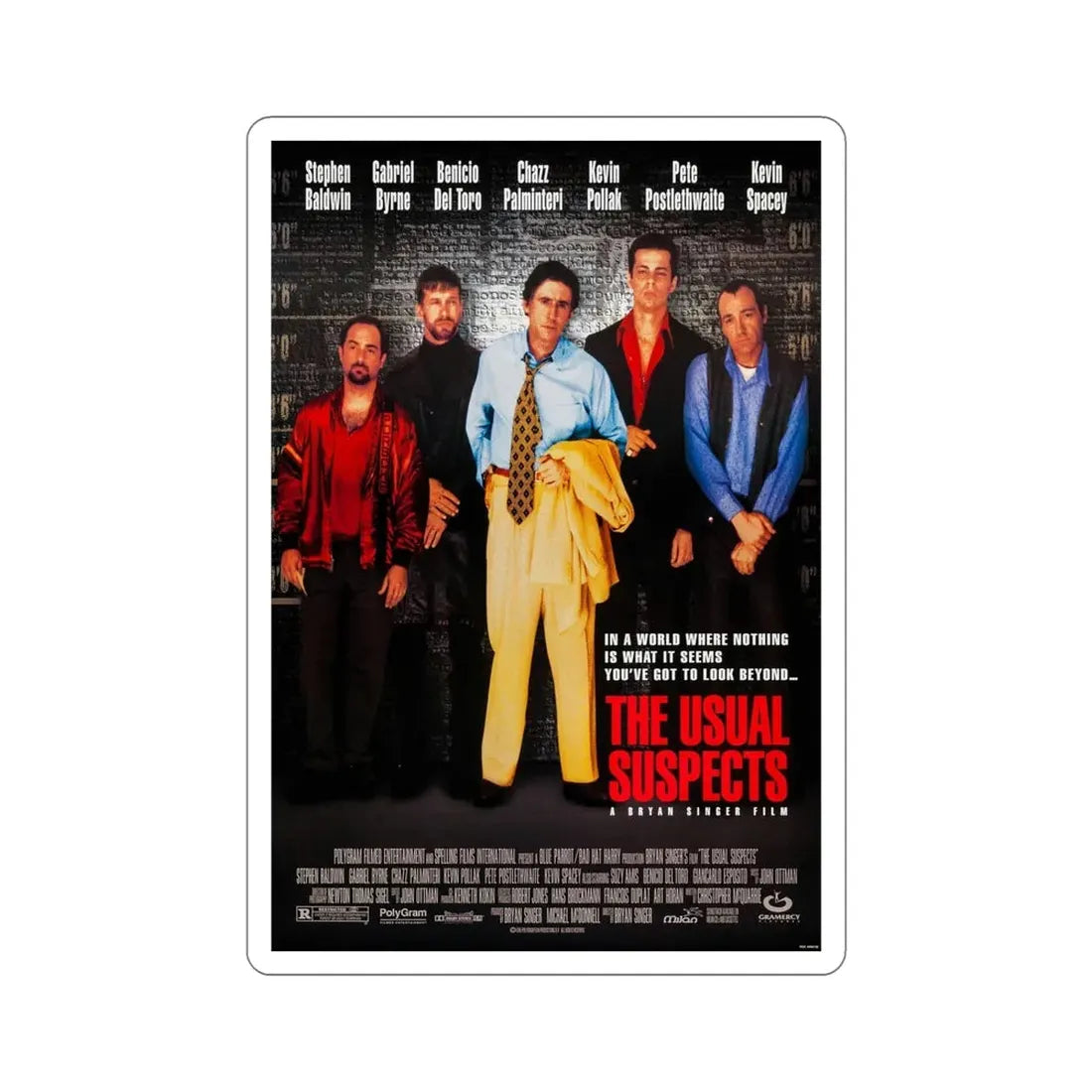 The Usual Suspects 1995 Movie Poster STICKER Vinyl Die-Cut Decal 6 Inch - The Sticker Space