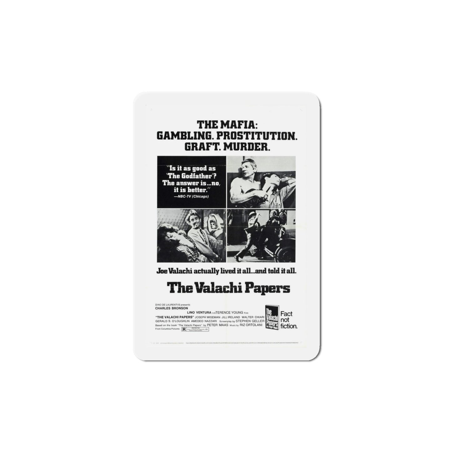 The Valachi Papers 1972 Movie Poster Die-Cut Magnet-5" x 5"-The Sticker Space