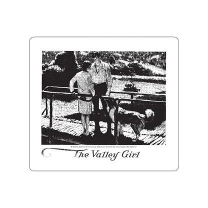 The Valley Girl, Collier's, January 7, 1928 (Magazine Illustration) STICKER Vinyl Die-Cut Decal White Die-Cut 5 Inch - The Sticker Space
