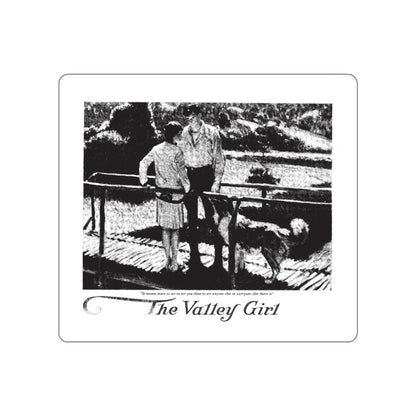 The Valley Girl, Collier's, January 7, 1928 (Magazine Illustration) STICKER Vinyl Die-Cut Decal-White-The Sticker Space