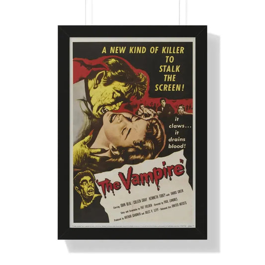 THE VAMPIRE 1957 - Framed Movie Poster 16″ x 24″ Black - The Sticker Space