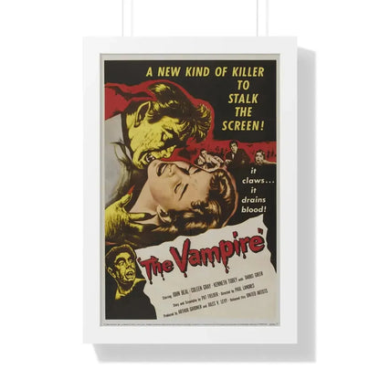 THE VAMPIRE 1957 - Framed Movie Poster 16″ x 24″ White - The Sticker Space