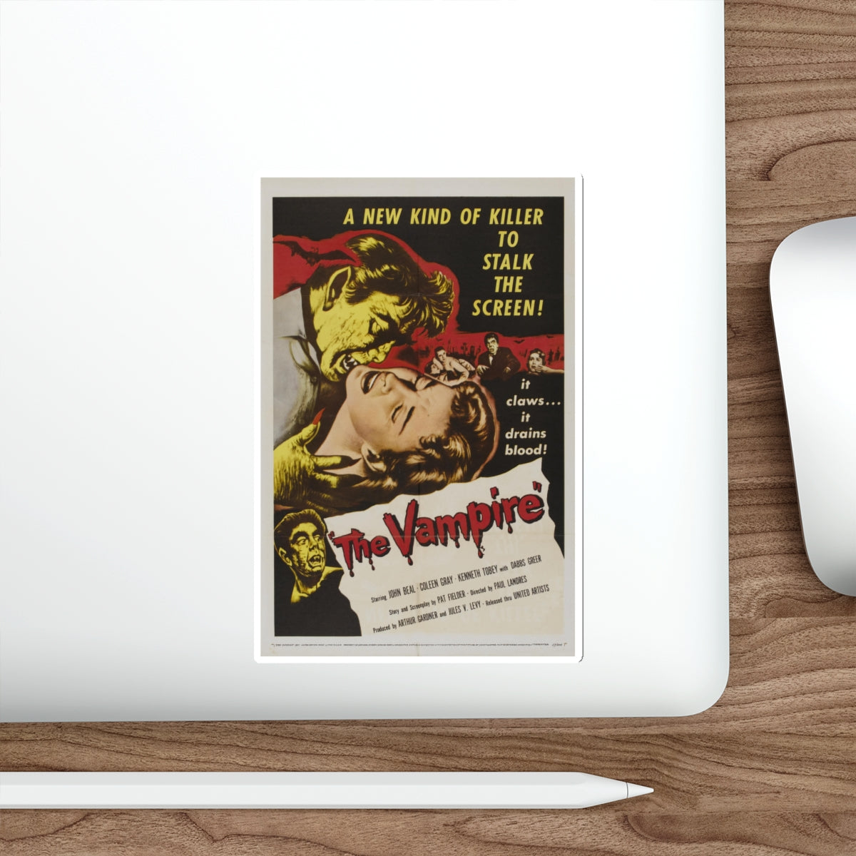 THE VAMPIRE 1957 Movie Poster STICKER Vinyl Die-Cut Decal-The Sticker Space