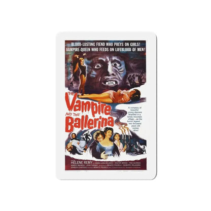 THE VAMPIRE AND THE BALLERINA 1960 Movie Poster - Refrigerator Magnet 3 Inch Die-Cut - The Sticker Space