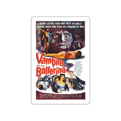 THE VAMPIRE AND THE BALLERINA 1960 Movie Poster STICKER Vinyl Die-Cut Decal 6 Inch - The Sticker Space
