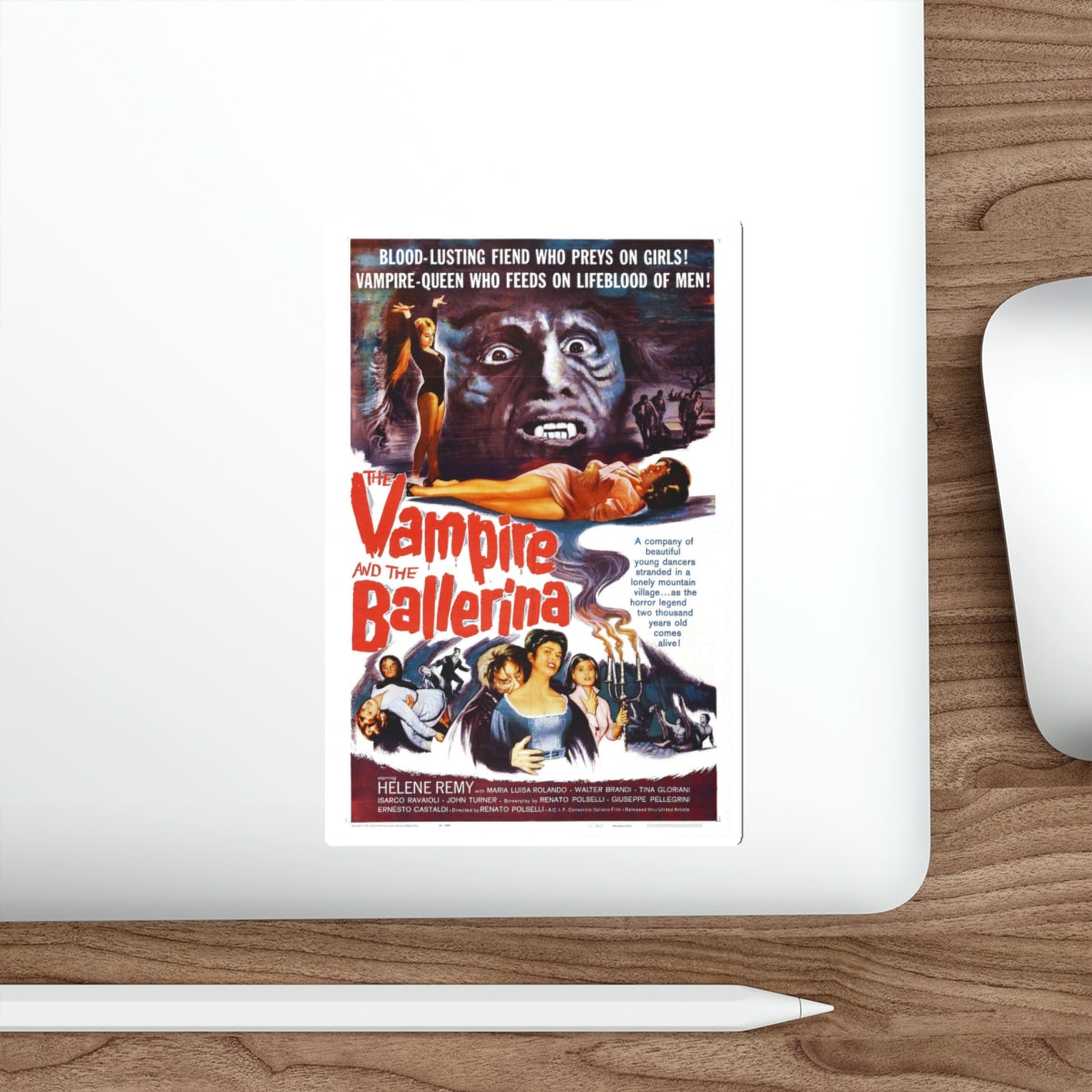 THE VAMPIRE AND THE BALLERINA 1960 Movie Poster STICKER Vinyl Die-Cut Decal-The Sticker Space