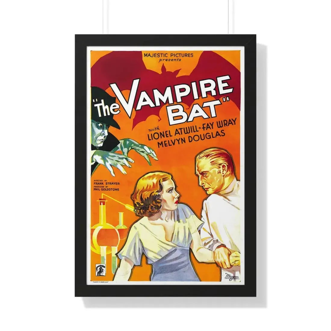 THE VAMPIRE BAT 1933 - Framed Movie Poster 20" x 30" Black - The Sticker Space
