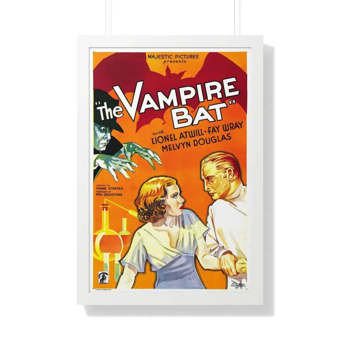 THE VAMPIRE BAT 1933 - Framed Movie Poster 20" x 30" White - The Sticker Space