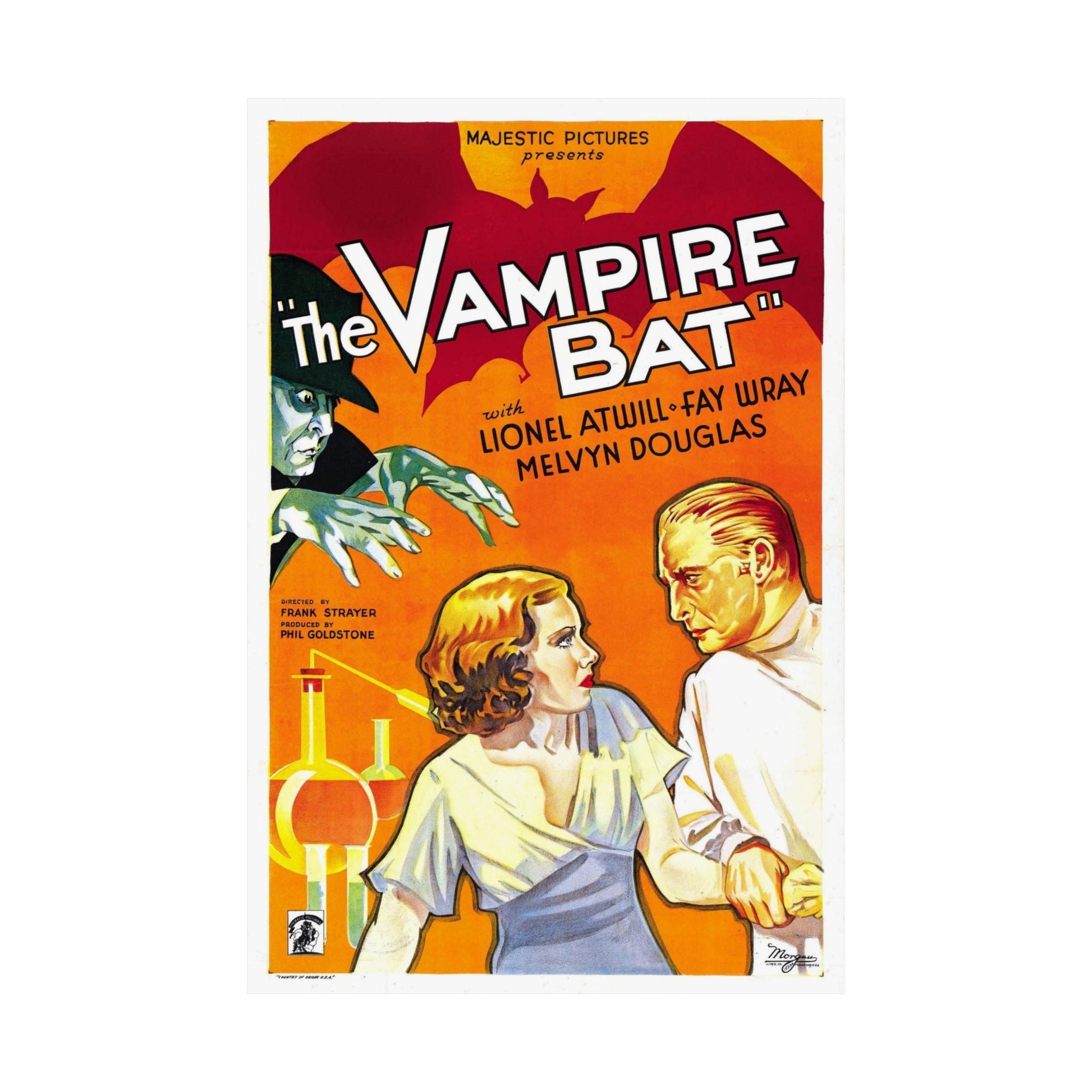 THE VAMPIRE BAT 1933 - Paper Movie Poster-The Sticker Space