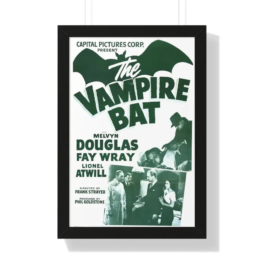 THE VAMPIRE BAT (2) 1933 - Framed Movie Poster 16″ x 24″ Black - The Sticker Space