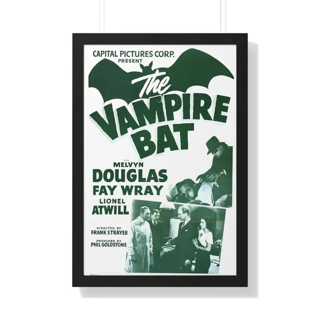 THE VAMPIRE BAT (2) 1933 - Framed Movie Poster 20" x 30" Black - The Sticker Space