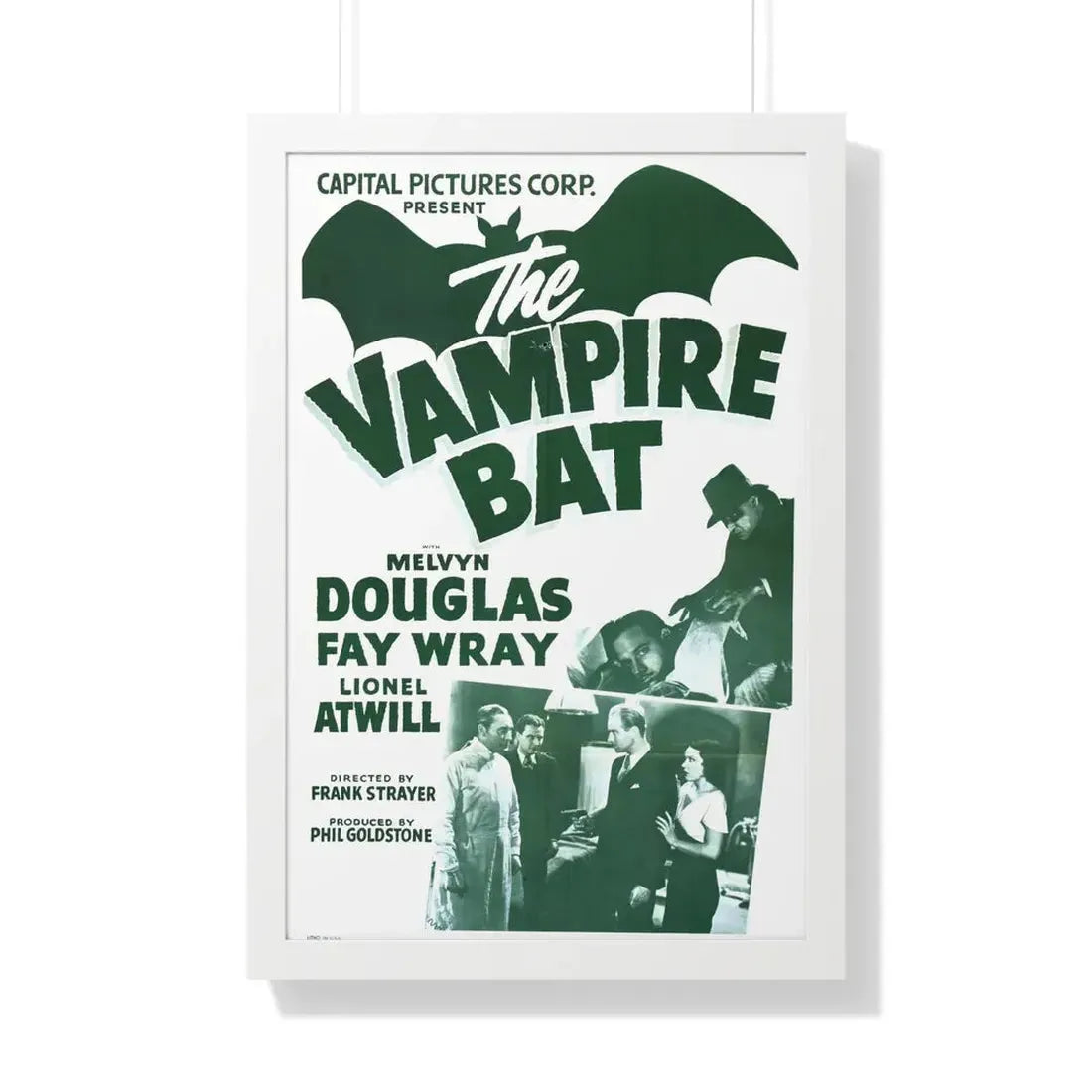 THE VAMPIRE BAT (2) 1933 - Framed Movie Poster 20" x 30" White - The Sticker Space