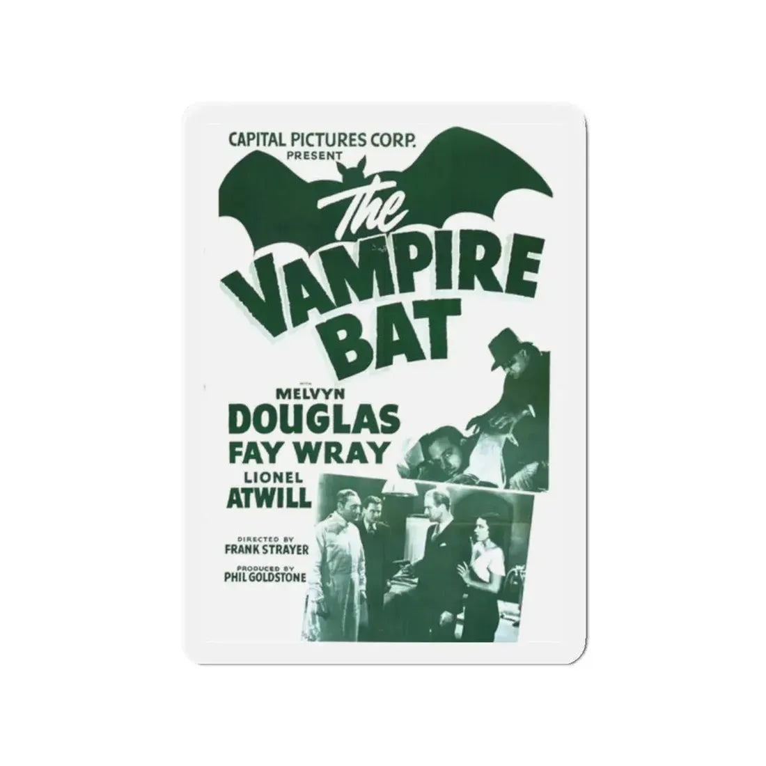 THE VAMPIRE BAT (2) 1933 Movie Poster - Refrigerator Magnet 2 Inch Die-Cut - The Sticker Space