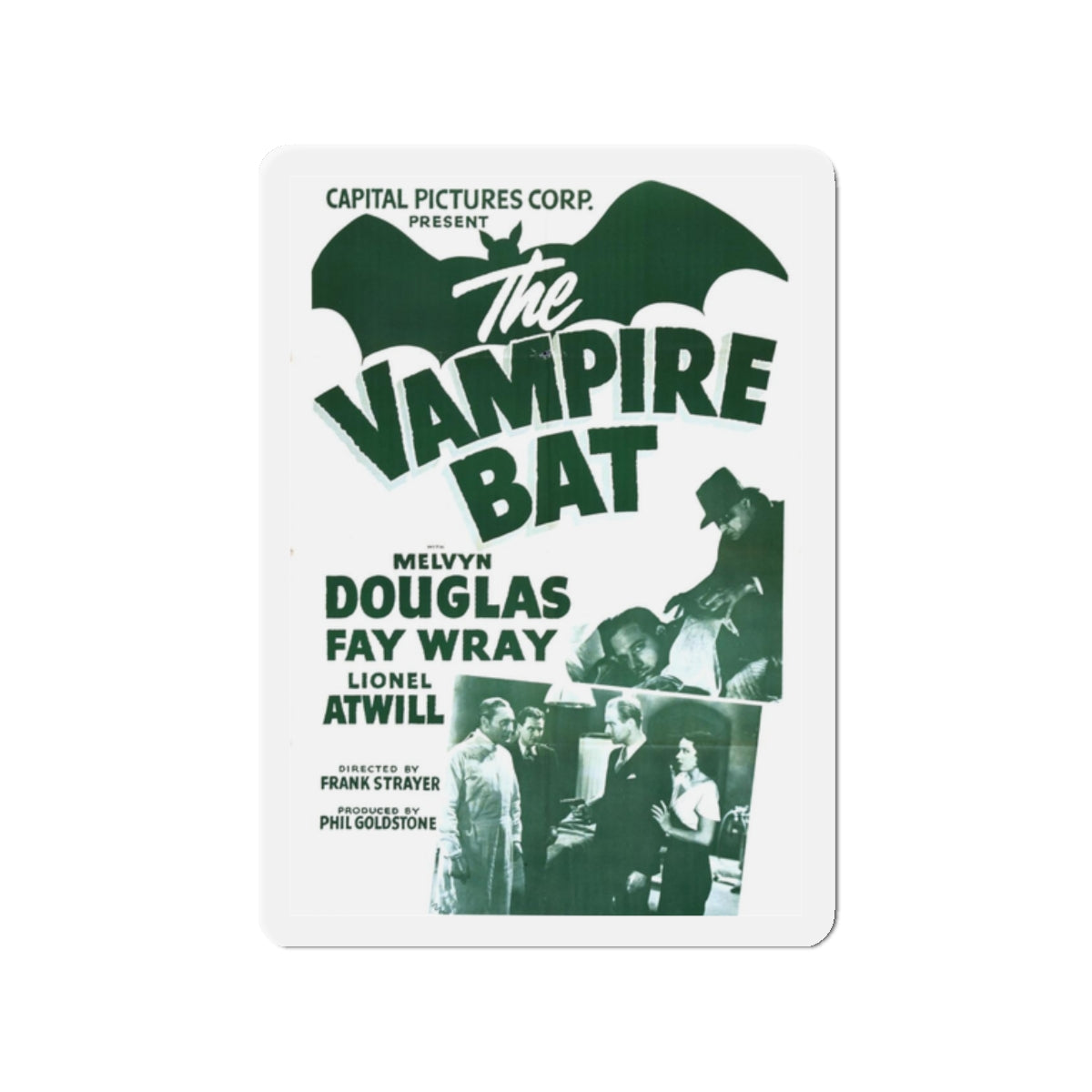 THE VAMPIRE BAT (2) 1933 Movie Poster - Refrigerator Magnet-2" x 2"-The Sticker Space