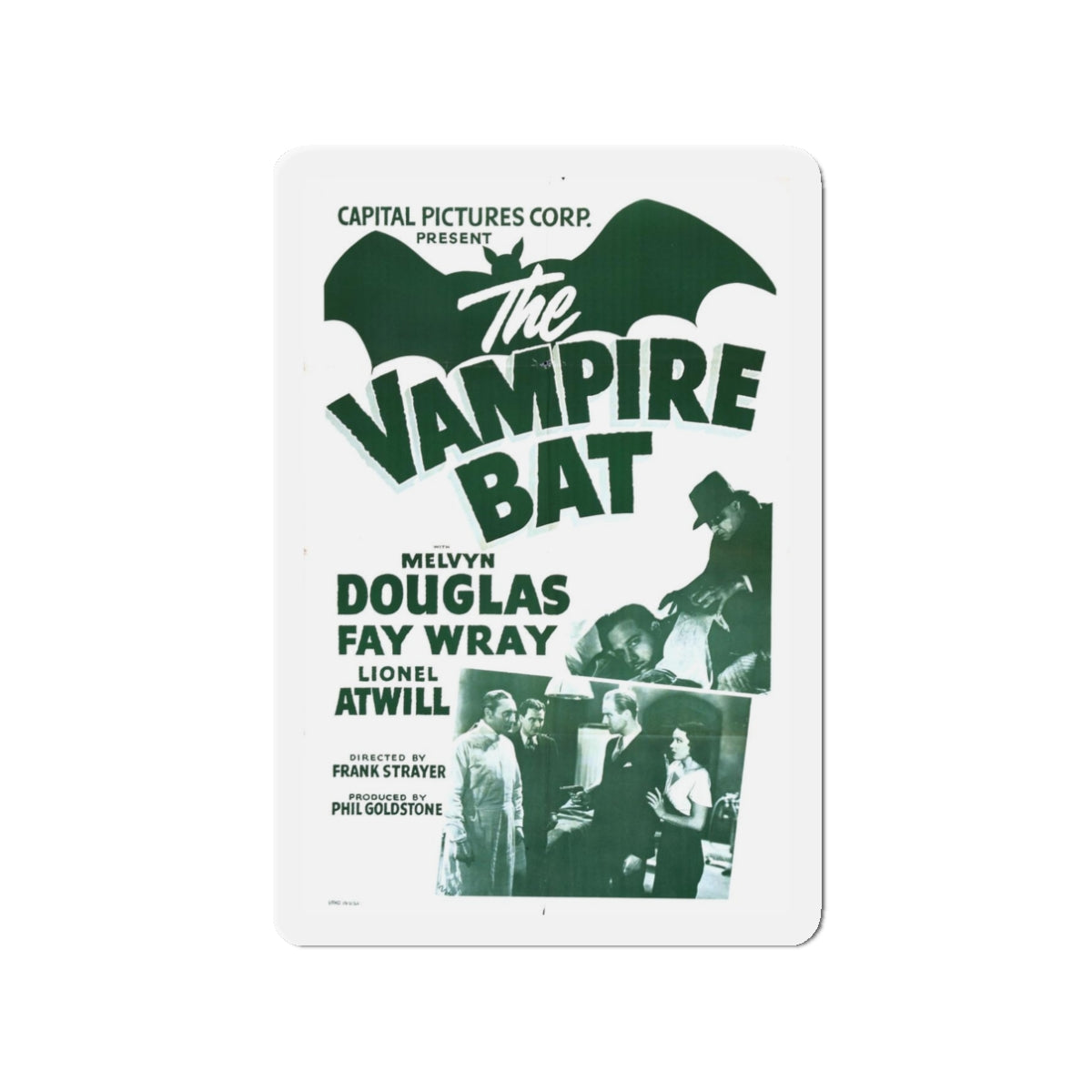 THE VAMPIRE BAT (2) 1933 Movie Poster - Refrigerator Magnet-3" x 3"-The Sticker Space