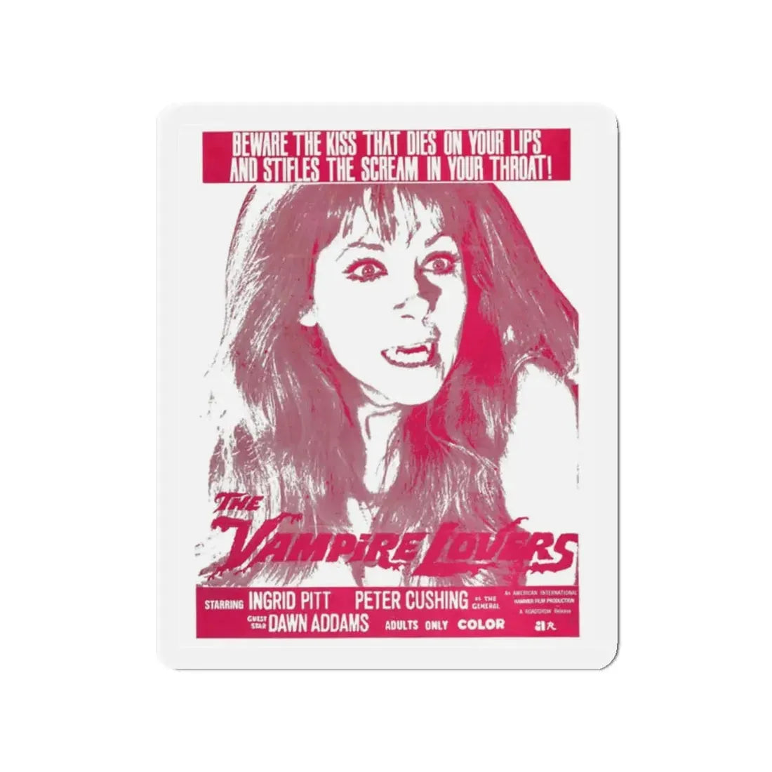 THE VAMPIRE LOVERS (3) 1970 Movie Poster - Refrigerator Magnet 2 Inch Die-Cut - The Sticker Space