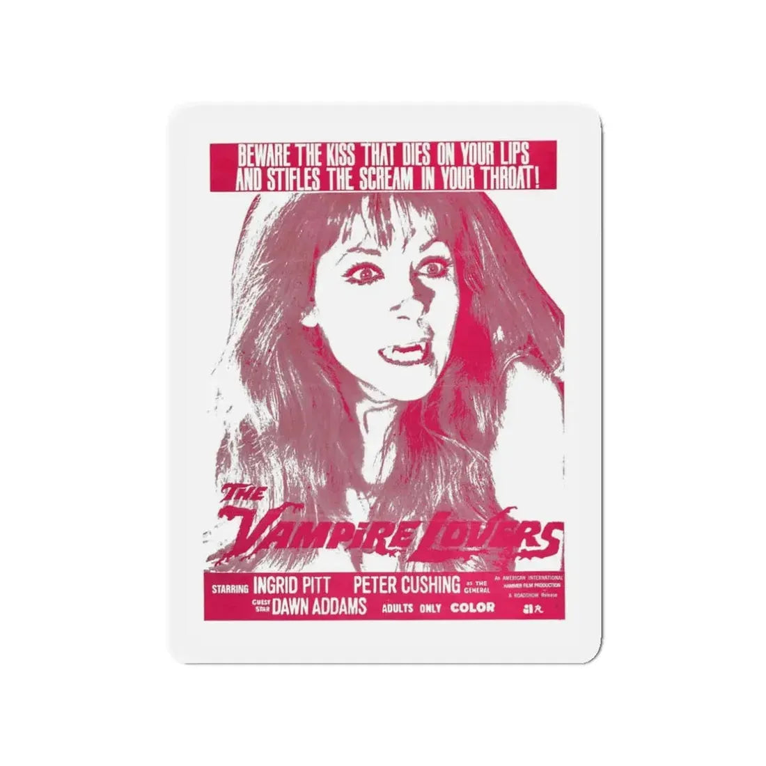 THE VAMPIRE LOVERS (3) 1970 Movie Poster - Refrigerator Magnet 3 Inch Die-Cut - The Sticker Space