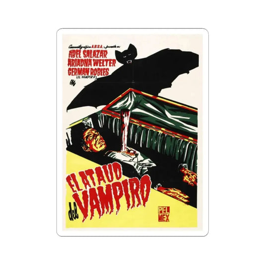 THE VAMPIRE'S COFFIN 1958 Movie Poster - STICKER Vinyl Kiss-Cut Decal 2 Inch White - The Sticker Space
