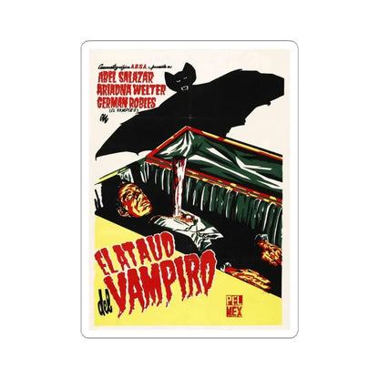 THE VAMPIRE'S COFFIN 1958 Movie Poster - STICKER Vinyl Kiss-Cut Decal 6 Inch White - The Sticker Space