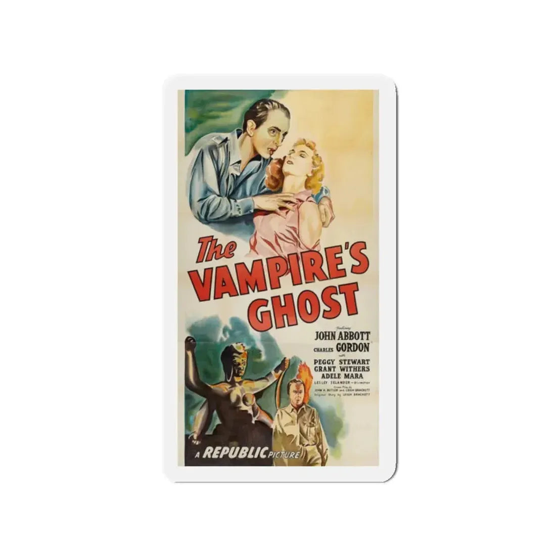 THE VAMPIRE'S GHOST 1945 Movie Poster - Refrigerator Magnet 2 Inch Die-Cut - The Sticker Space