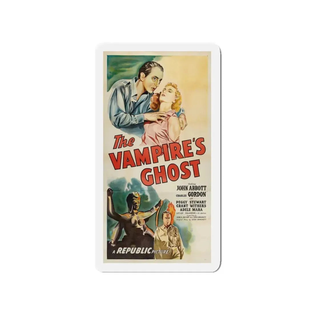 THE VAMPIRE'S GHOST 1945 Movie Poster - Refrigerator Magnet 3 Inch Die-Cut - The Sticker Space