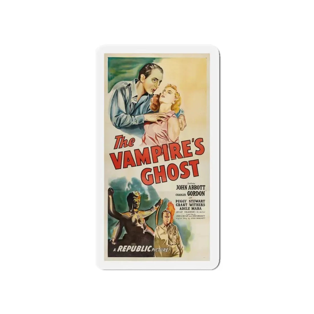THE VAMPIRE'S GHOST 1945 Movie Poster - Refrigerator Magnet 4 Inch Die-Cut - The Sticker Space