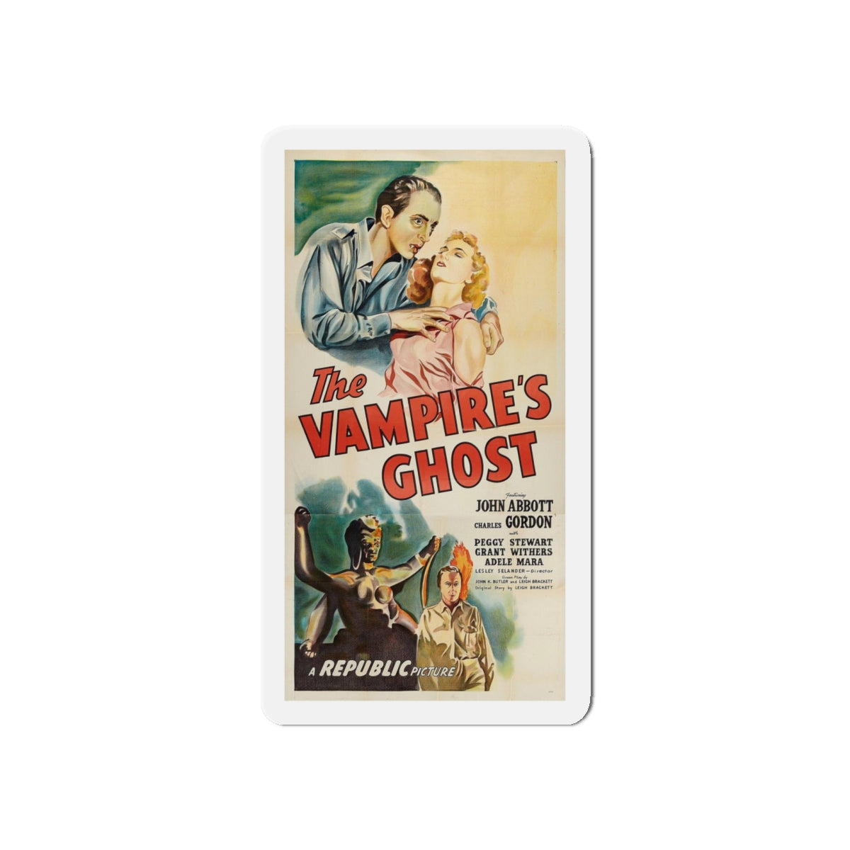 THE VAMPIRE'S GHOST 1945 Movie Poster - Refrigerator Magnet-5" x 5"-The Sticker Space