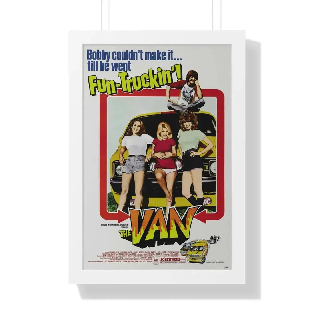 THE VAN 1977 - Framed Movie Poster 16″ x 24″ White - The Sticker Space