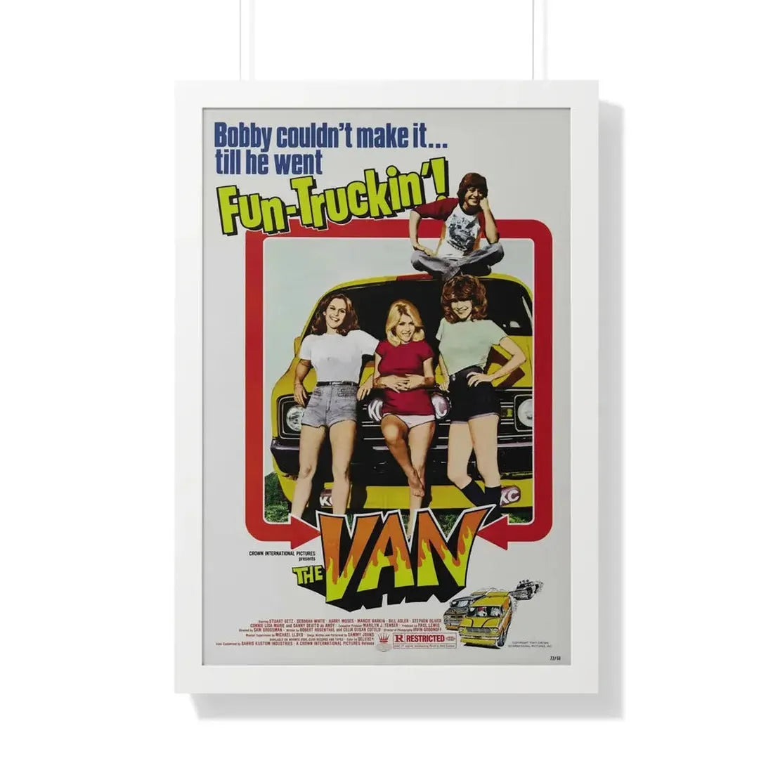 THE VAN 1977 - Framed Movie Poster 20" x 30" White - The Sticker Space