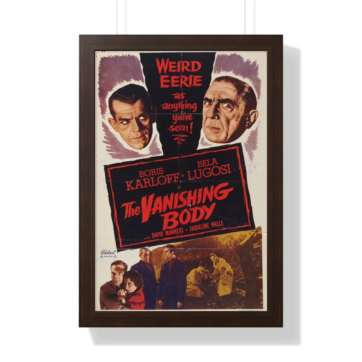 THE VANISHING BODY 1953 - Framed Movie Poster-16″ x 24″-The Sticker Space