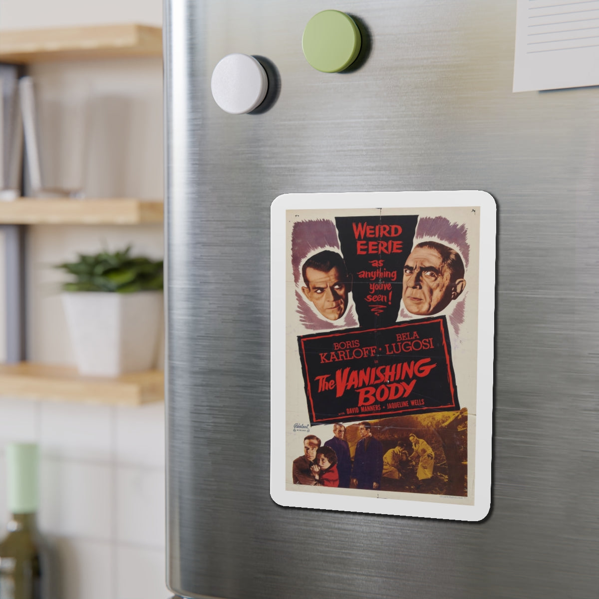 THE VANISHING BODY 1953 Movie Poster - Refrigerator Magnet-The Sticker Space