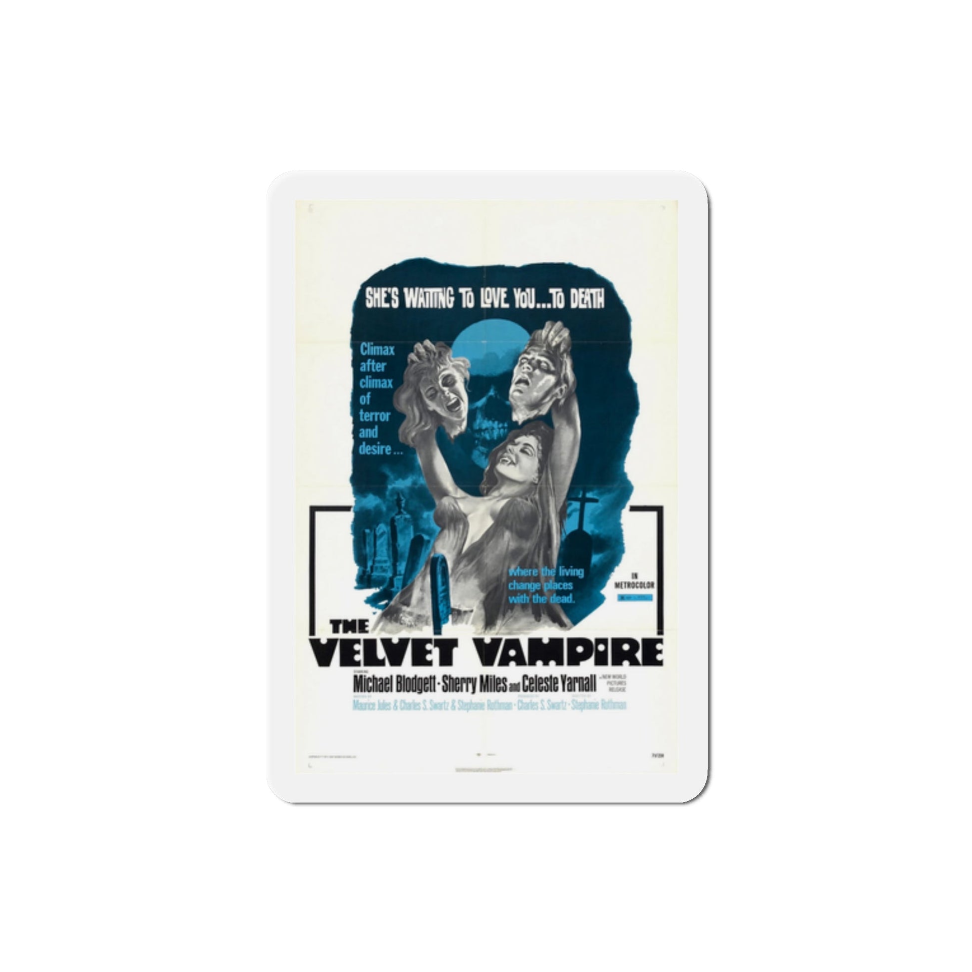 The Velvet Vampire 1971 Movie Poster Die-Cut Magnet-2" x 2"-The Sticker Space