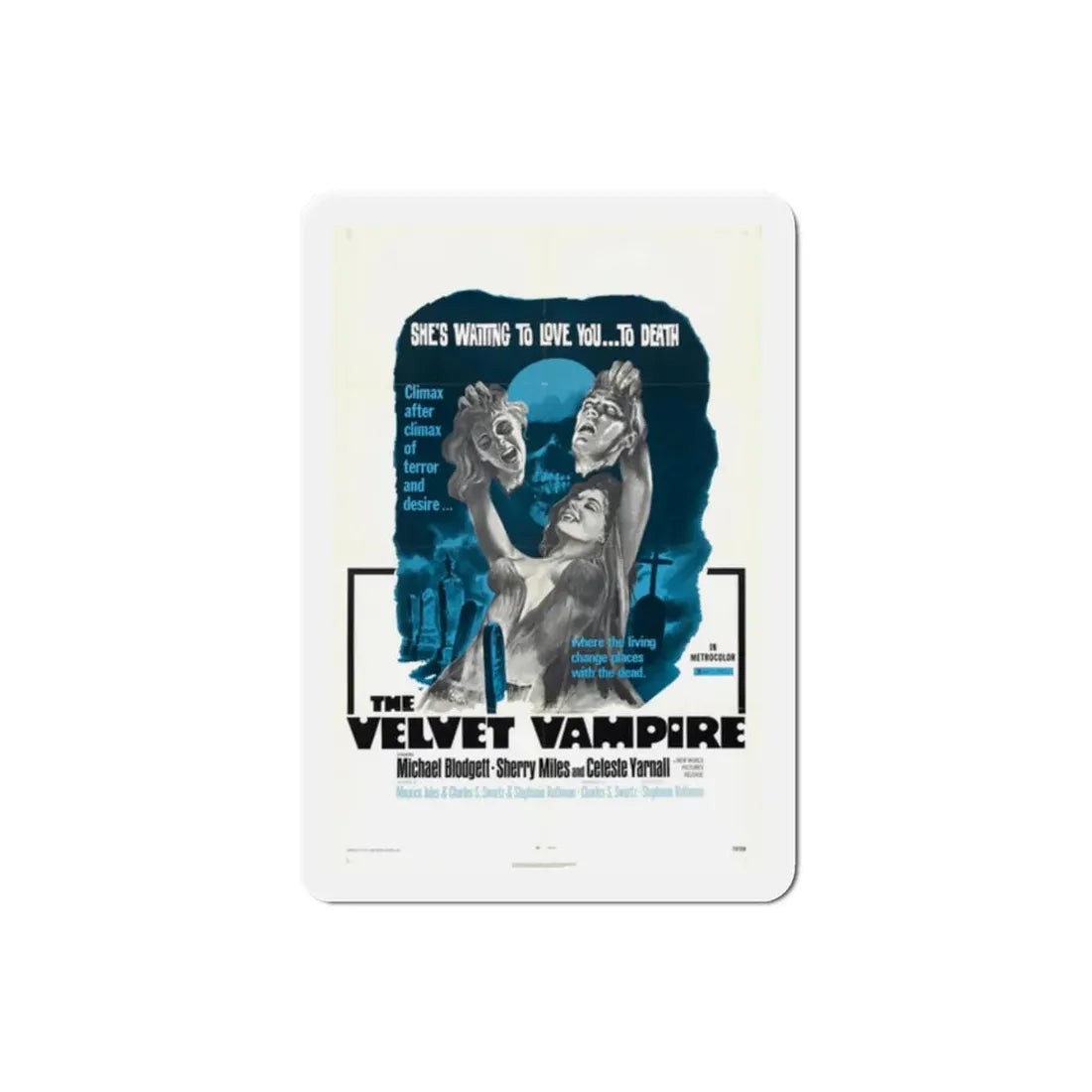 The Velvet Vampire 1971 Movie Poster Refrigerator Magnet 2 Inch - The Sticker Space