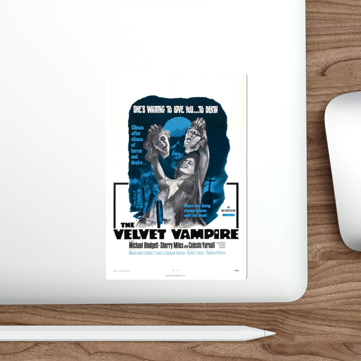 THE VELVET VAMPIRE 1971 Movie Poster STICKER Vinyl Die-Cut Decal-The Sticker Space