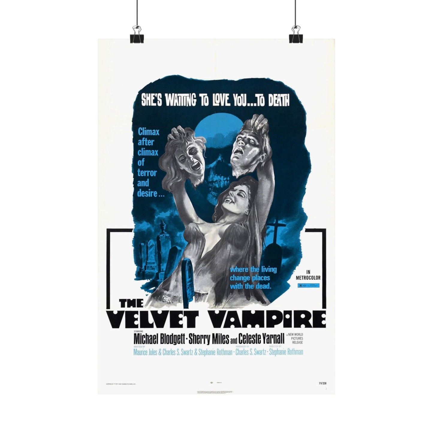 THE VELVET VAMPIRE 1971 - Paper Movie Poster-12″ x 18″-The Sticker Space