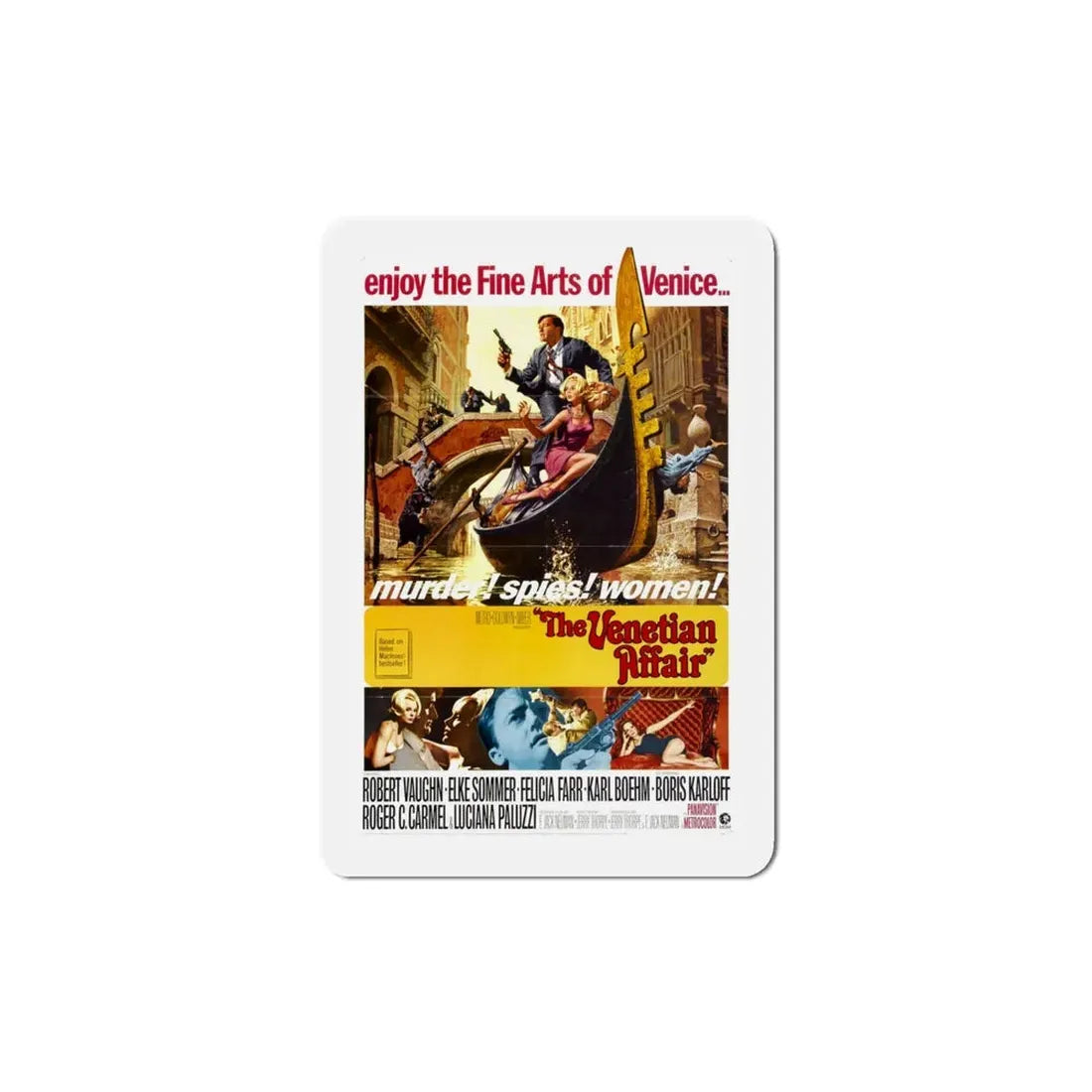 The Venetian Affair 1967 Movie Poster Refrigerator Magnet 4 Inch - The Sticker Space