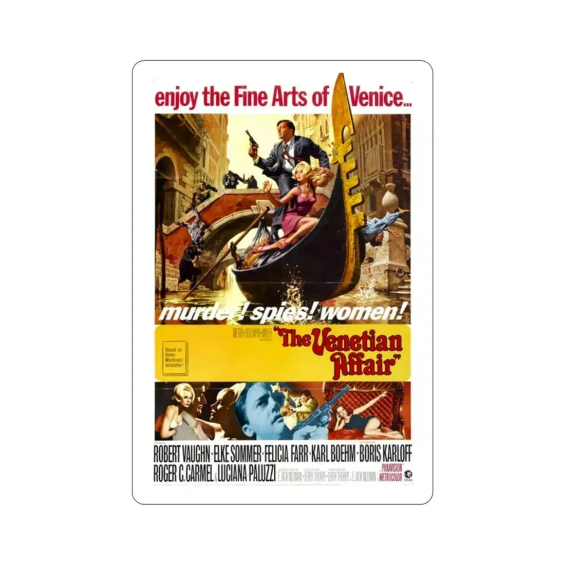 The Venetian Affair 1967 Movie Poster STICKER Vinyl Die-Cut Decal 2 Inch - The Sticker Space