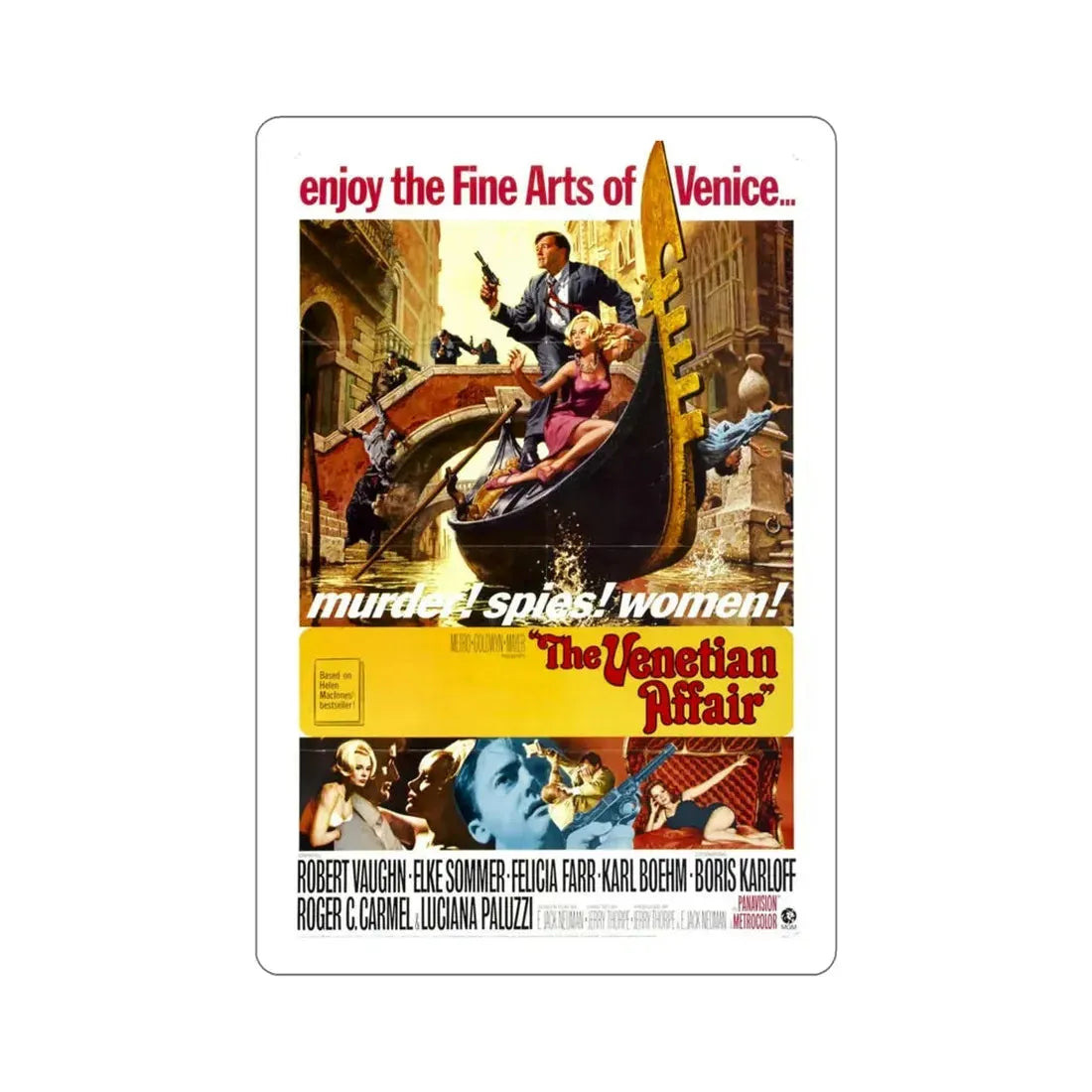 The Venetian Affair 1967 Movie Poster STICKER Vinyl Die-Cut Decal 5 Inch - The Sticker Space