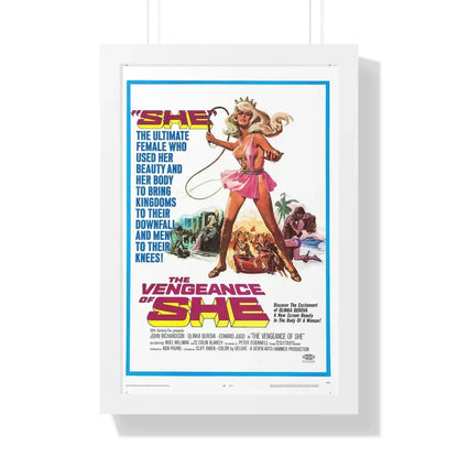 THE VENGEANCE OF SHE 1968 - Framed Movie Poster 16″ x 24″ White - The Sticker Space