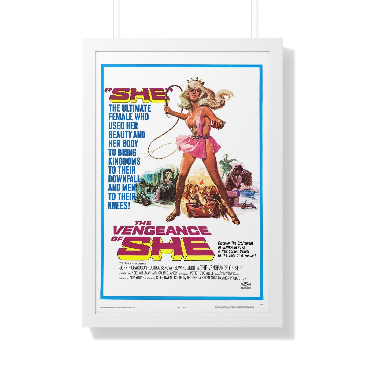 THE VENGEANCE OF SHE 1968 - Framed Movie Poster-20" x 30"-The Sticker Space