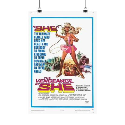 THE VENGEANCE OF SHE 1968 - Paper Movie Poster 12″ x 18″ Matte - The Sticker Space