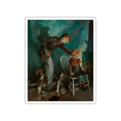 The Ventriloquist, 1927 (Magazine Illustration) STICKER Vinyl Die-Cut Decal White Die-Cut 4 Inch - The Sticker Space