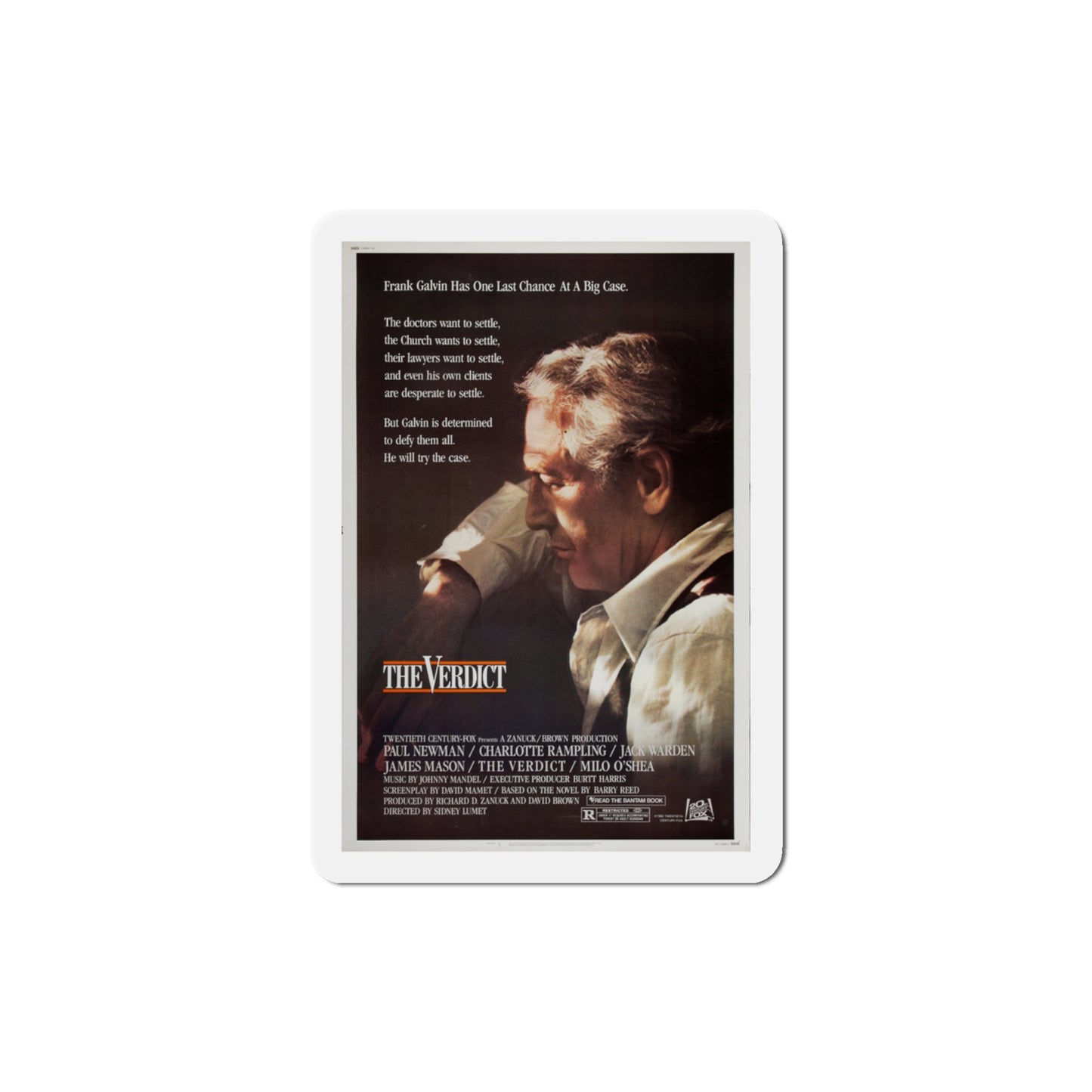 The Verdict 1982 Movie Poster Die-Cut Magnet-3" x 3"-The Sticker Space