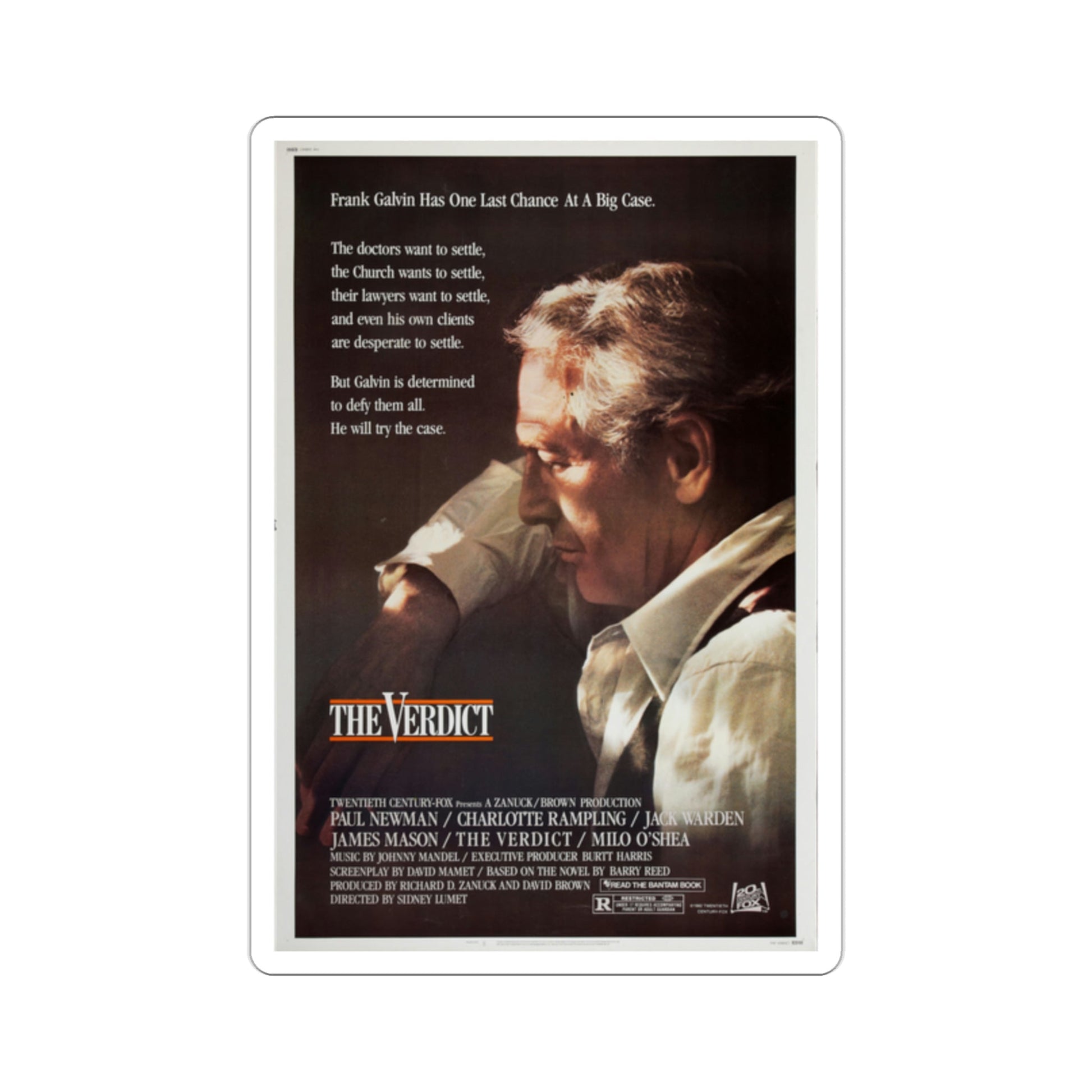 The Verdict 1982 Movie Poster STICKER Vinyl Die-Cut Decal-2 Inch-The Sticker Space