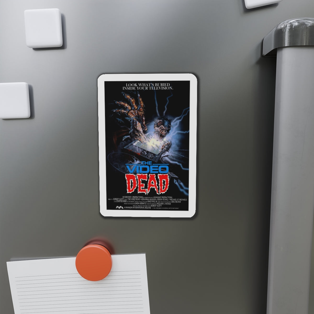 THE VIDEO DEAD 1987 Movie Poster - Refrigerator Magnet-The Sticker Space