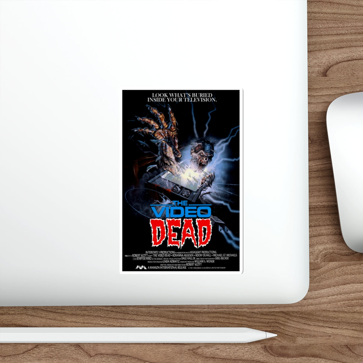 THE VIDEO DEAD 1987 Movie Poster STICKER Vinyl Die-Cut Decal-The Sticker Space