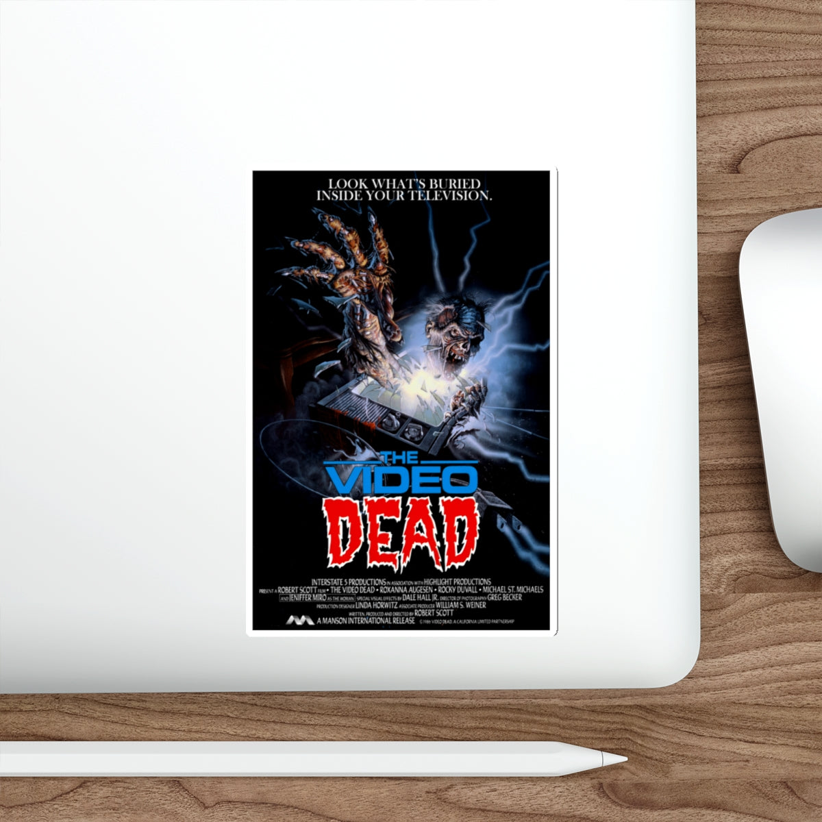 THE VIDEO DEAD 1987 Movie Poster STICKER Vinyl Die-Cut Decal-The Sticker Space